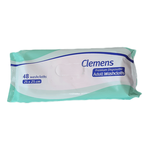 Clemens Adult Disposable Washcloths (48 units) DAATS.