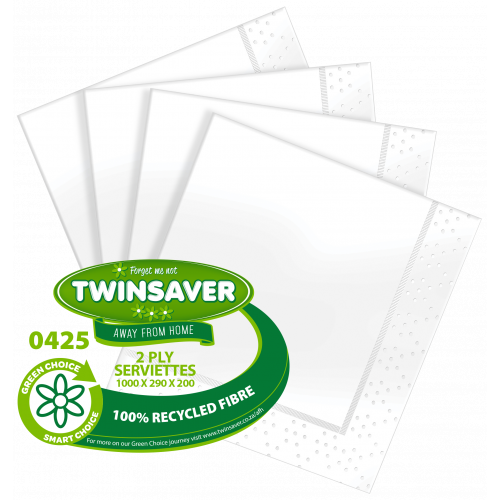 Twinsaver 2 Ply Serviettes (1000 units)