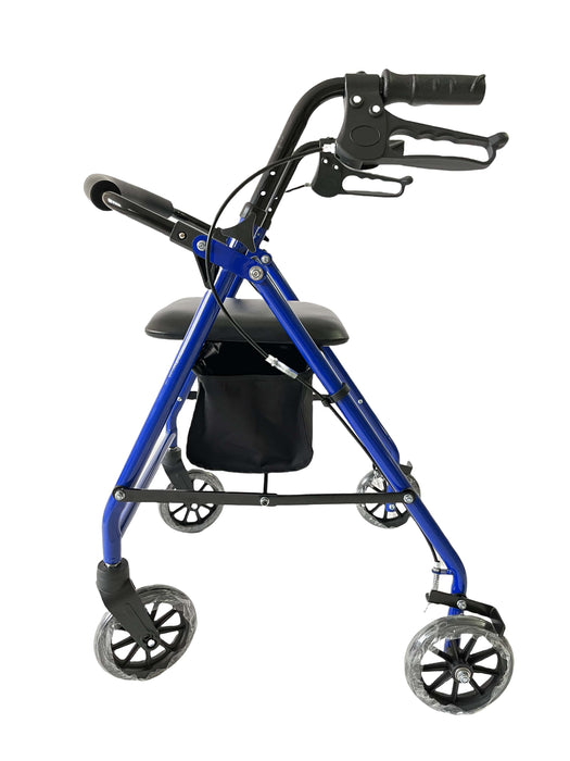 Steel Lightweight Walker Rollator For Elderly Blue