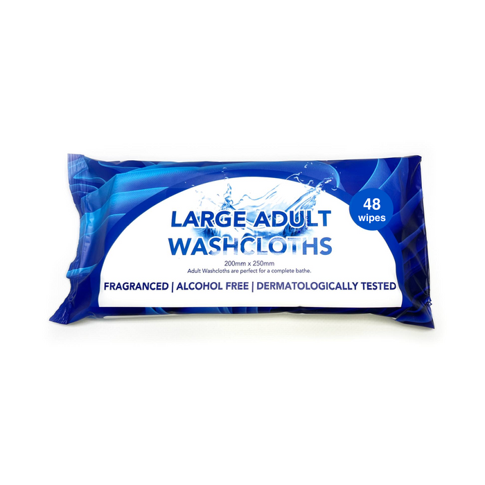 Large Adult Washcloths 200mm x 250mm (48 Units)