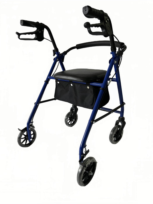 Steel Lightweight Walker Rollator For Elderly Blue