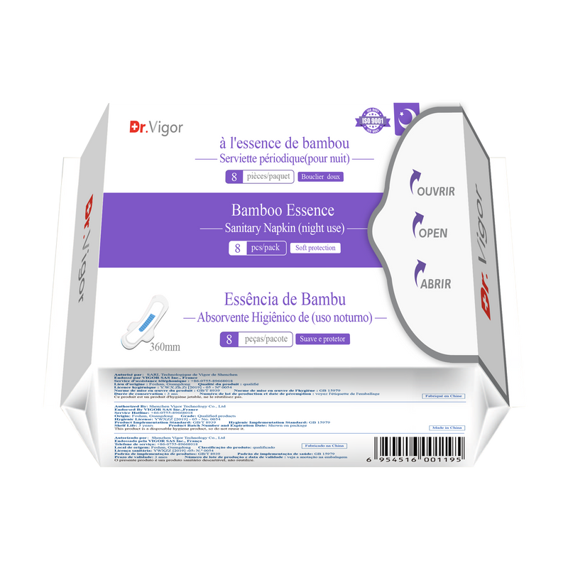 Dr. Vigor Bamboo Essence Sanitary Napkin (Night)