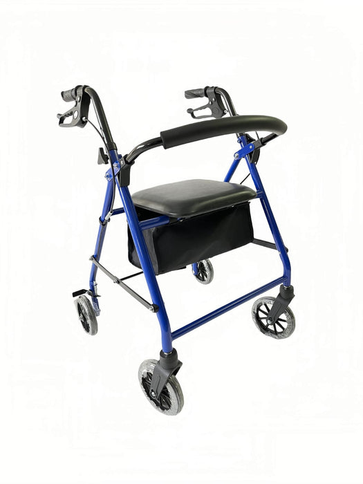 Steel Lightweight Walker Rollator For Elderly Blue