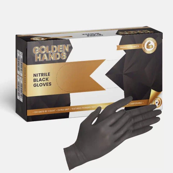 Black Nitrile Gloves (100 Units)