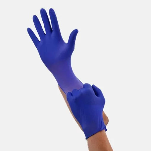 Golden Hands Nitrile Cool Blue Gloves (100 Units)