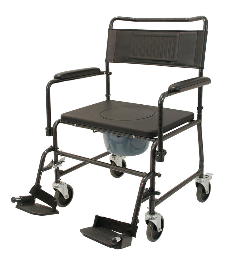 Wheeled Commode Chair TRS 200 (XXLarge) – Anthracite | Heavy-Duty Support & Comfort